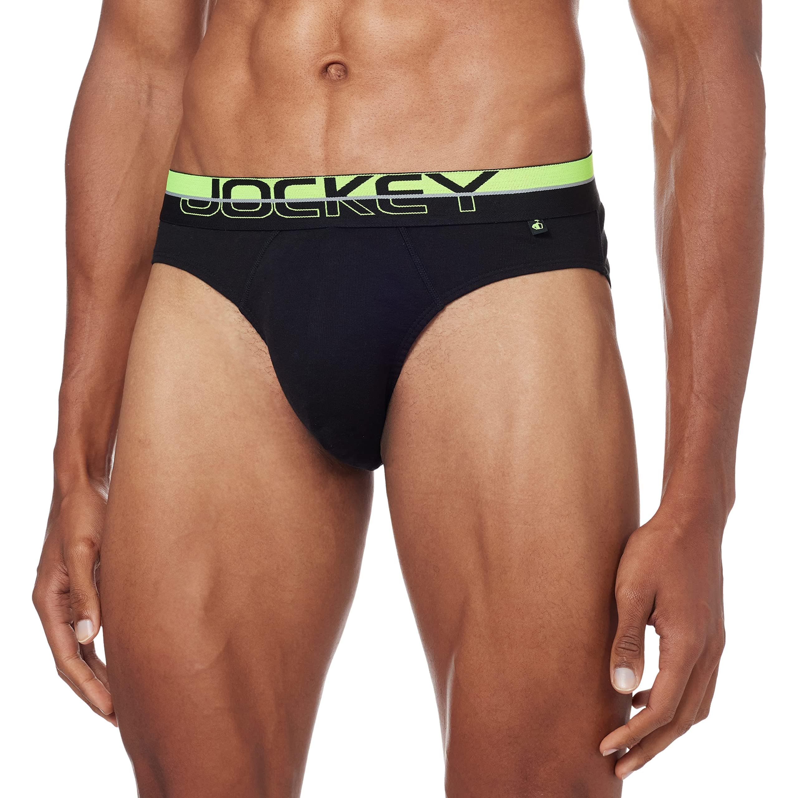 Jockey FP02 Men's Super Combed Cotton Rib Solid Brief with Ultrasoft Waistband