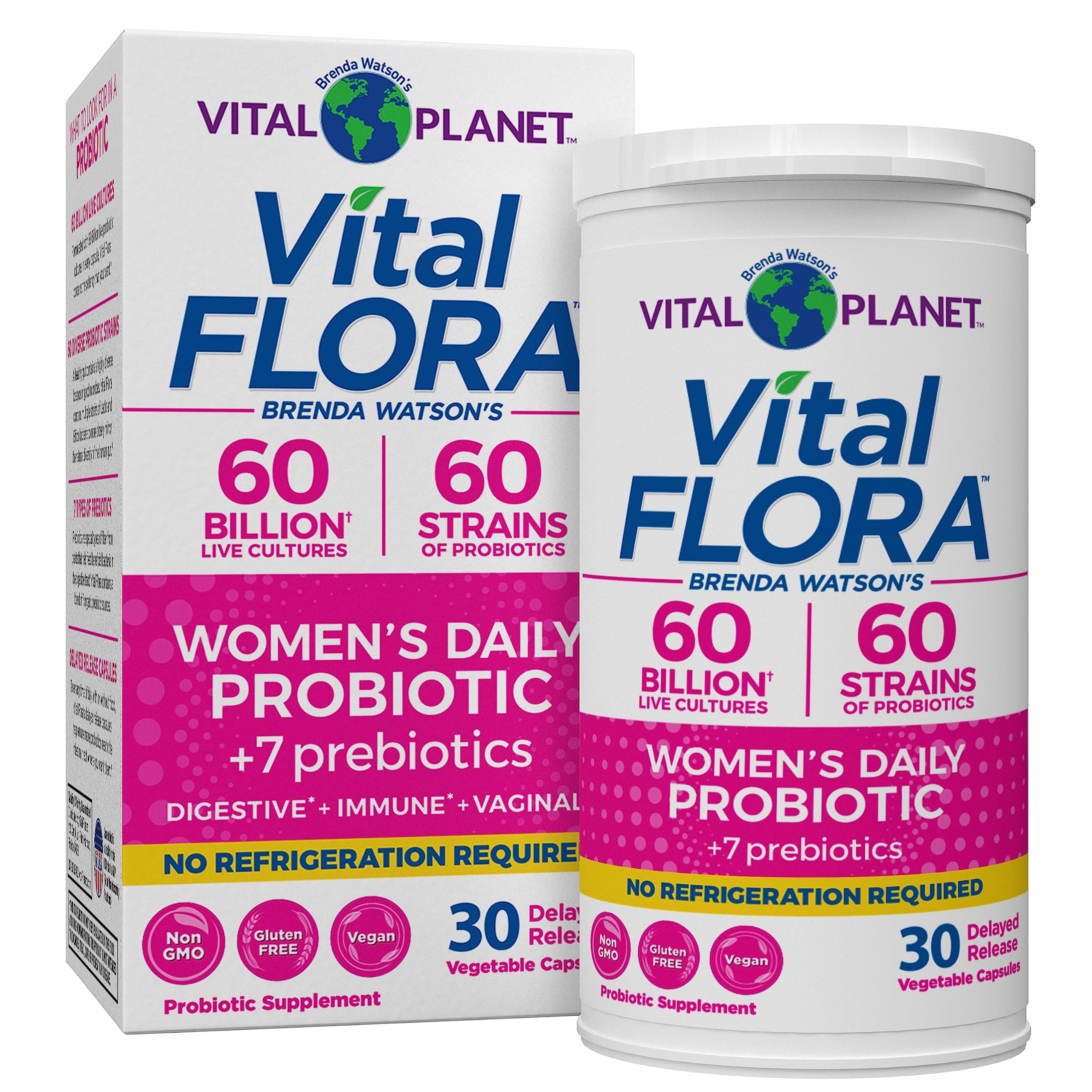 Vital Flora 60/60 Shelf Stable Women's Probiotic 30 Capsules