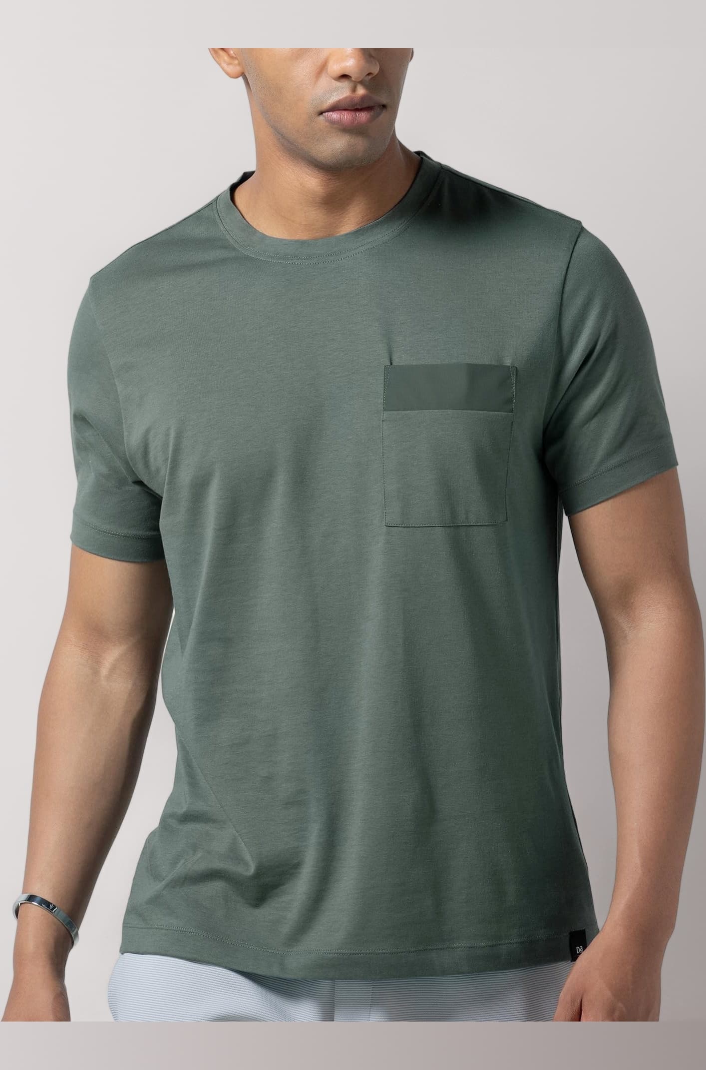 DAMENSCH Regular Fit Cotton Blend Tshirt Half Sleeve Crew Neck Comfortable Casual Lightweight Premium Vortex Elemental Breeeze Tshirts for Men Pack of 1