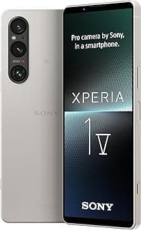 Sony Xperia 1 V Platinum Silver - 6.5 Inch 21:9 Wide 4K HDR OLED - 120Hz Refresh rate -Triple lens(with Next Gen Sensor & ZEISS)- 3.5 mm audio jack - Android 13 - SIM free - Dual SIM hybrid (Renewed)