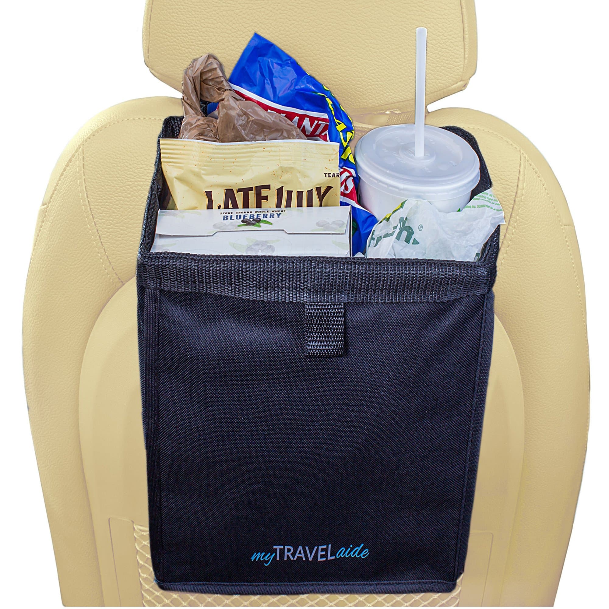 Car Garbage Can Extra Large - Leakproof, Ultra Durable, Waterproof, Hanging Car Trash Can - Versatile Accessory Doubles as Drink Cooler and Vehicle Trash Bag / Auto Waste Basket by MyTravelAide