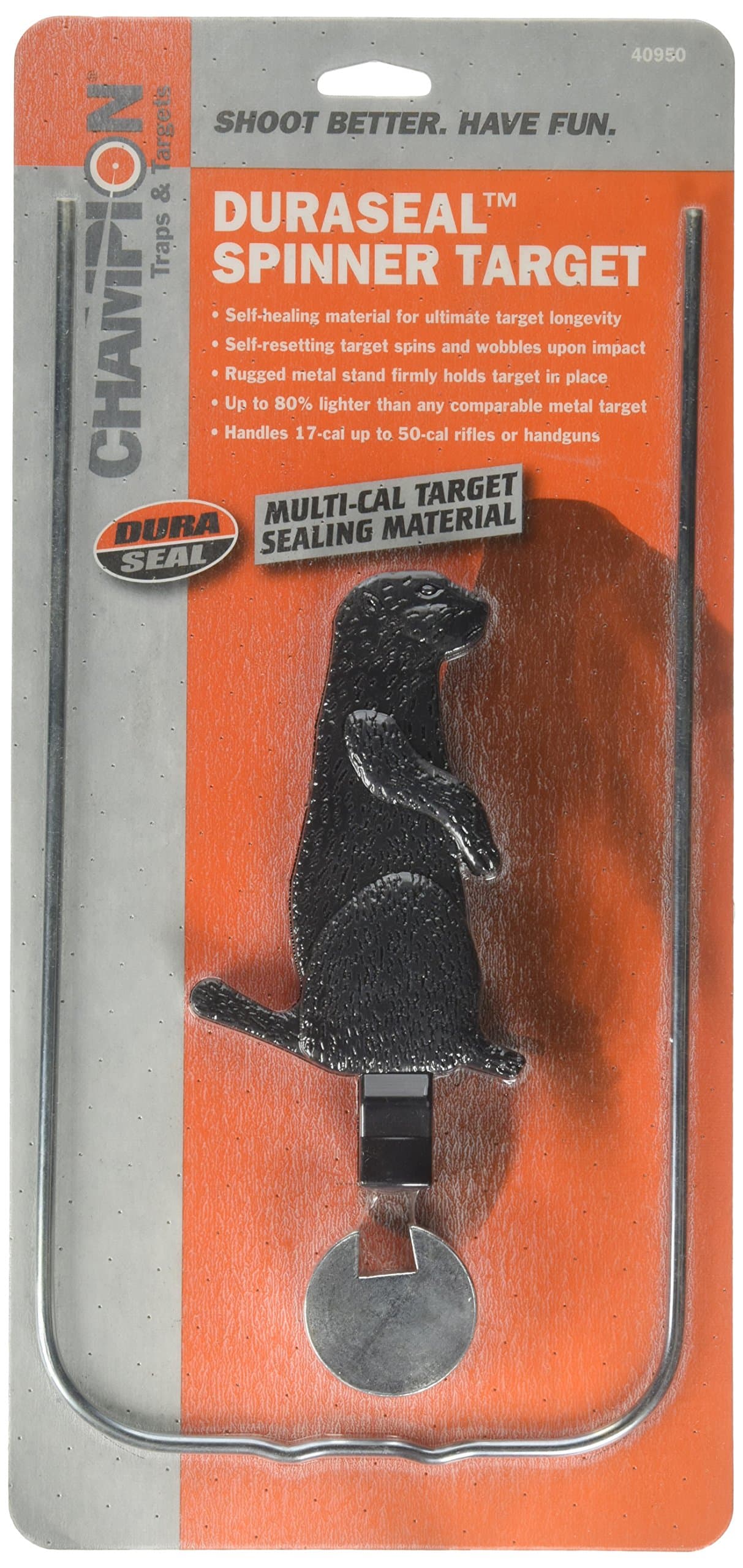 CHAMPIONDuraSeal Single Varmint Spinner Target (7-Inch, Black)