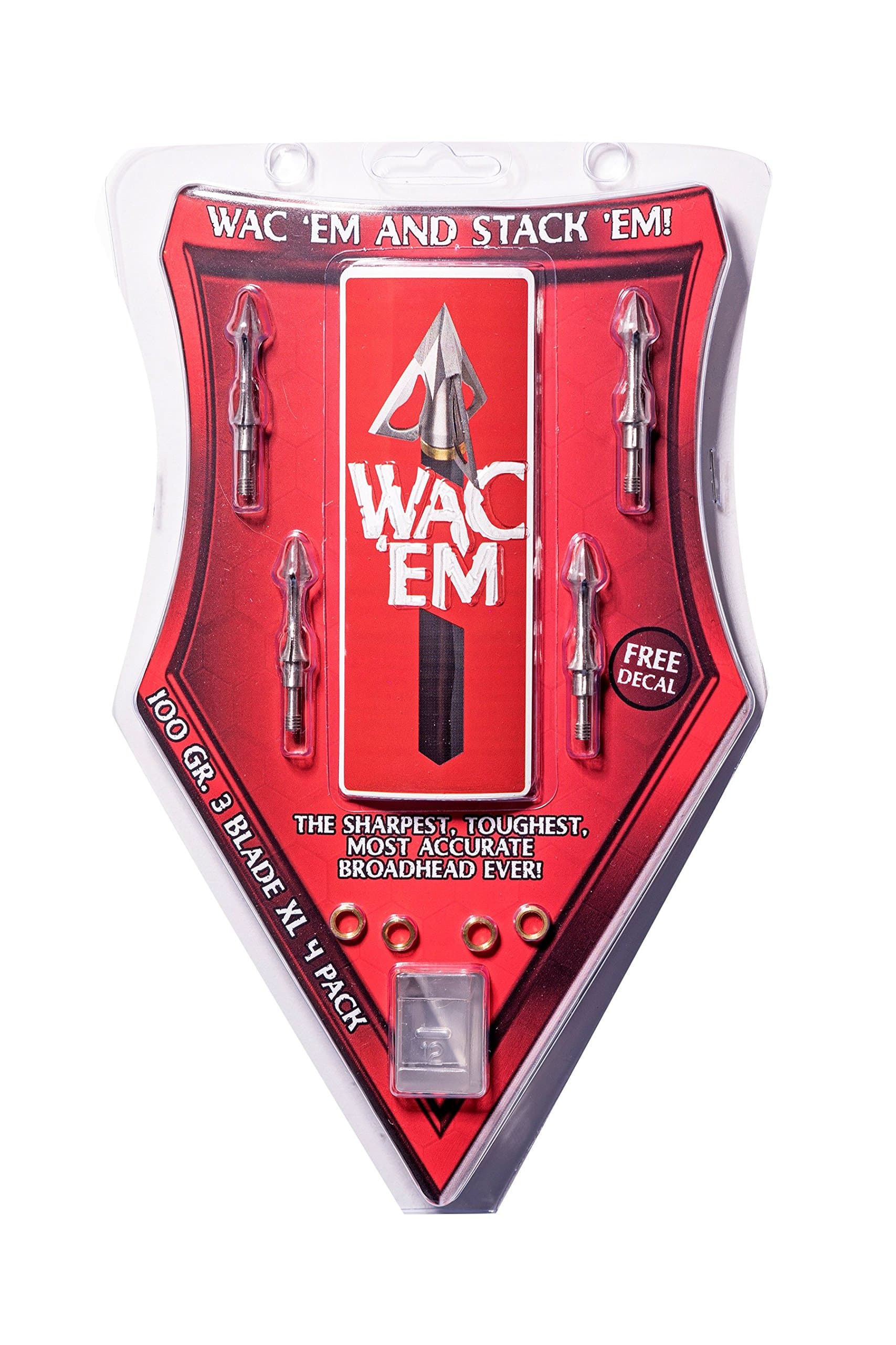 XL Broadheads (Pack of 4), 100 Grain, Silver