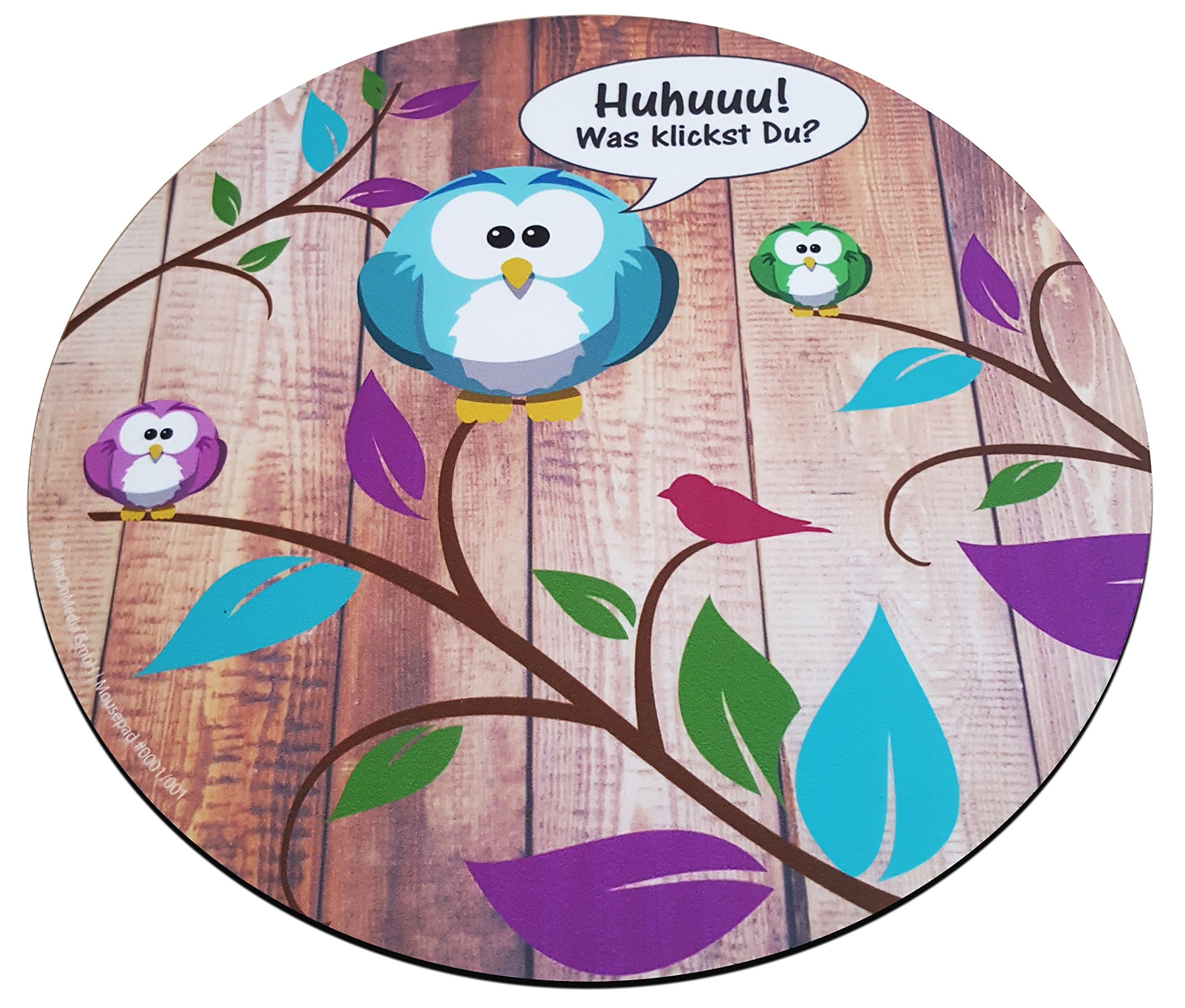 Cute Mouse Pad Round 22 cm 22 cm Durchmesser owls