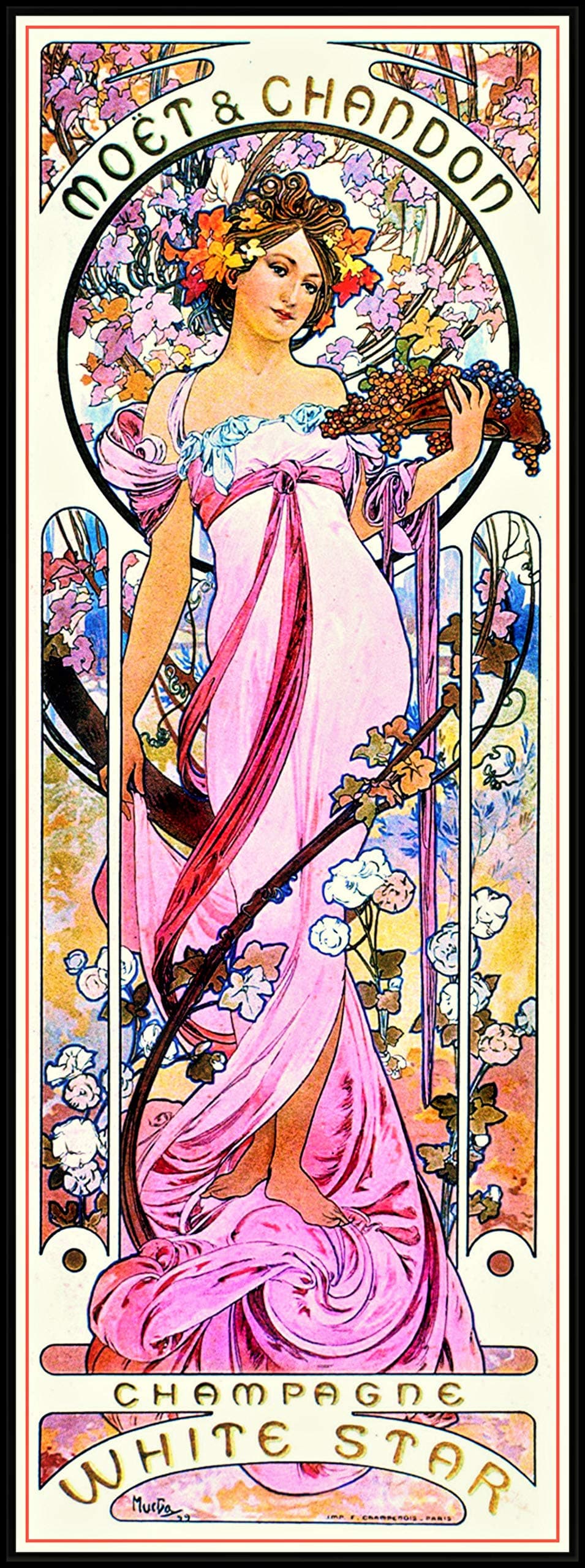 Moet Champagne Fridge Magnet 2.5 x 5 Vintage Advertisement Magnetic Poster