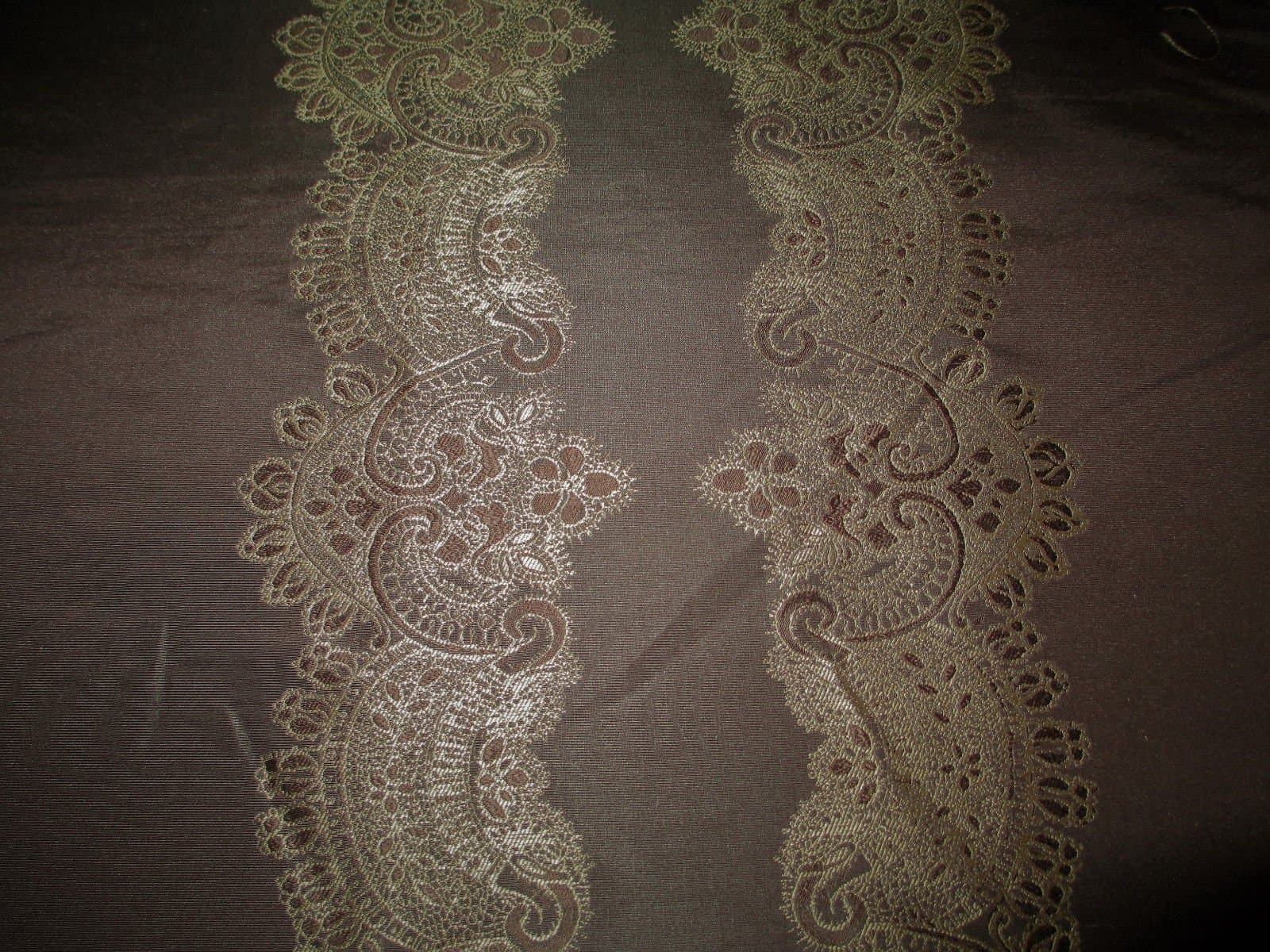 Fabric Robert Allen Beacon Hill Le Reve Sable Silk Embroidered​d Drapery II12