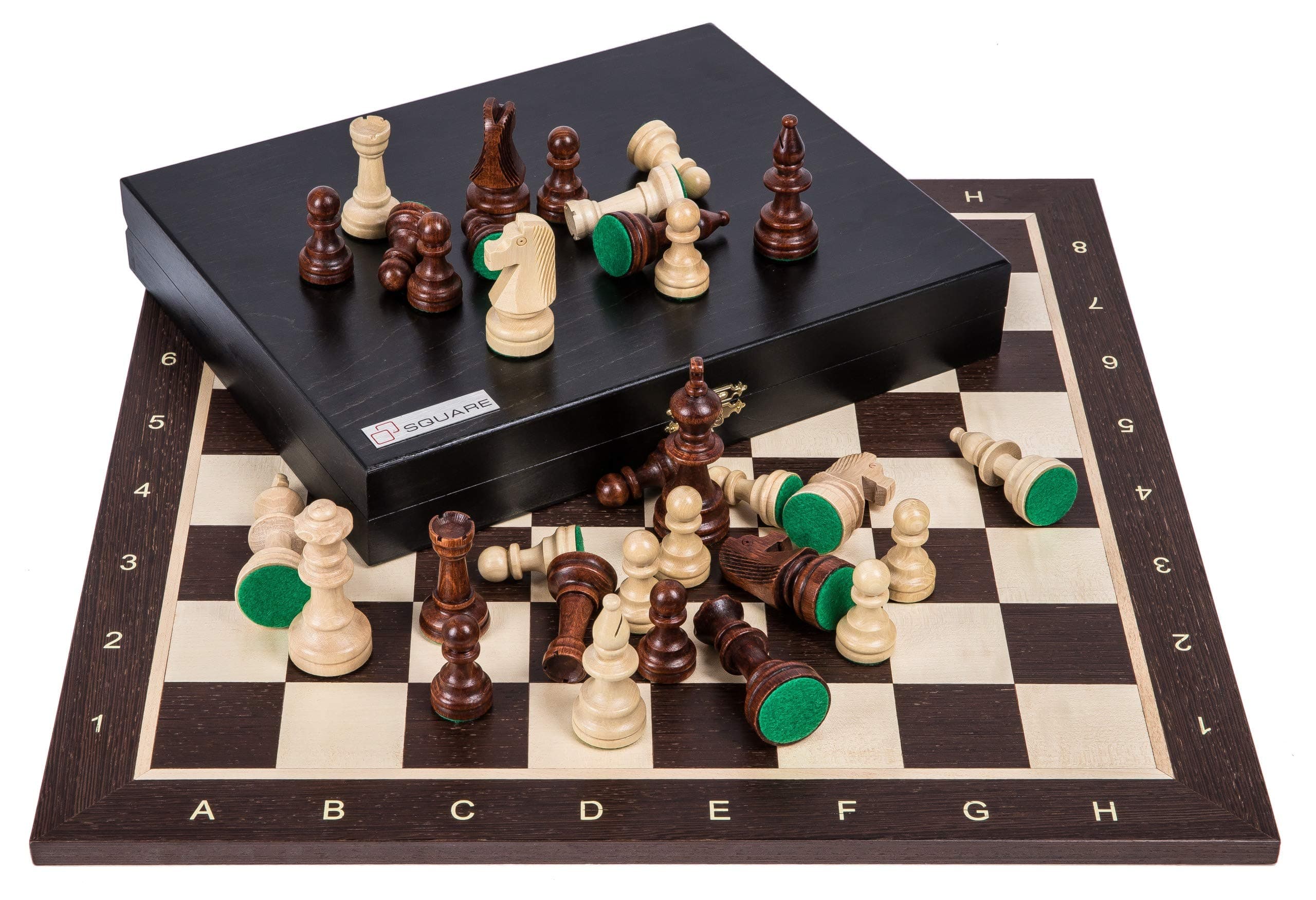 SQUARE - Pro Wooden Chess Set No. 5 - WENGE LUX - Chessboard