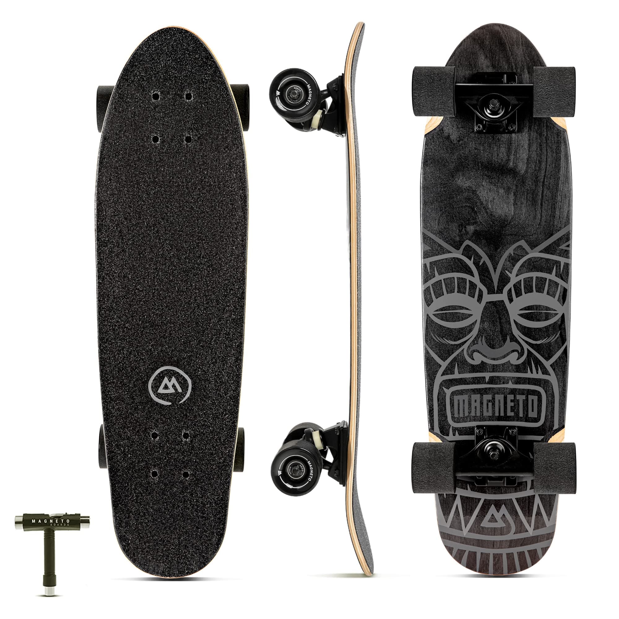 Magneto Kids Complete Skateboard | 27.7” x 7.75” | Maple Deck Components and Grip Tape | Full Assembled | Designed for Kids Teens Youth Boys Girls | Great First Board