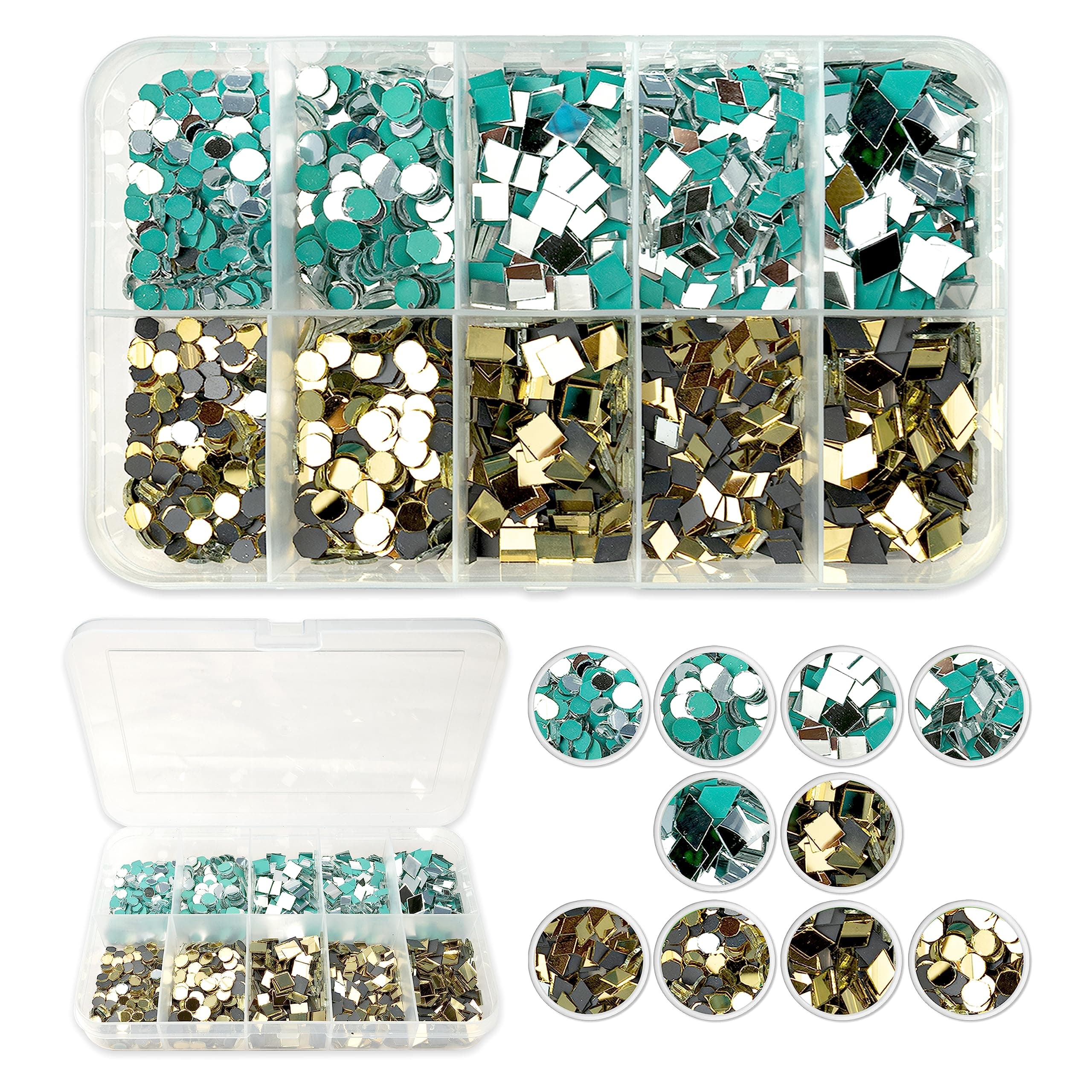 Twinster Mirrors for Craft Work (10 Different Shapes, 1500 Total Pieces) Lippan Art Craft Materials Kit Decorative Mirrors DIY Best Kit