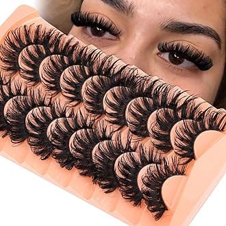 Winifred Lashes Wispy False Eyelashes Mink Strip Lashes 6D Thick Volume Eyelashes Cat Eye Anime Lashes Fairy Curly Fake Lashes 9 Pairs