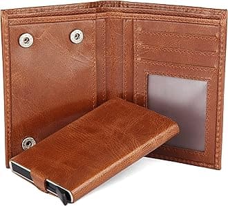 WildHornRFID Protected Leather Wallet for Men