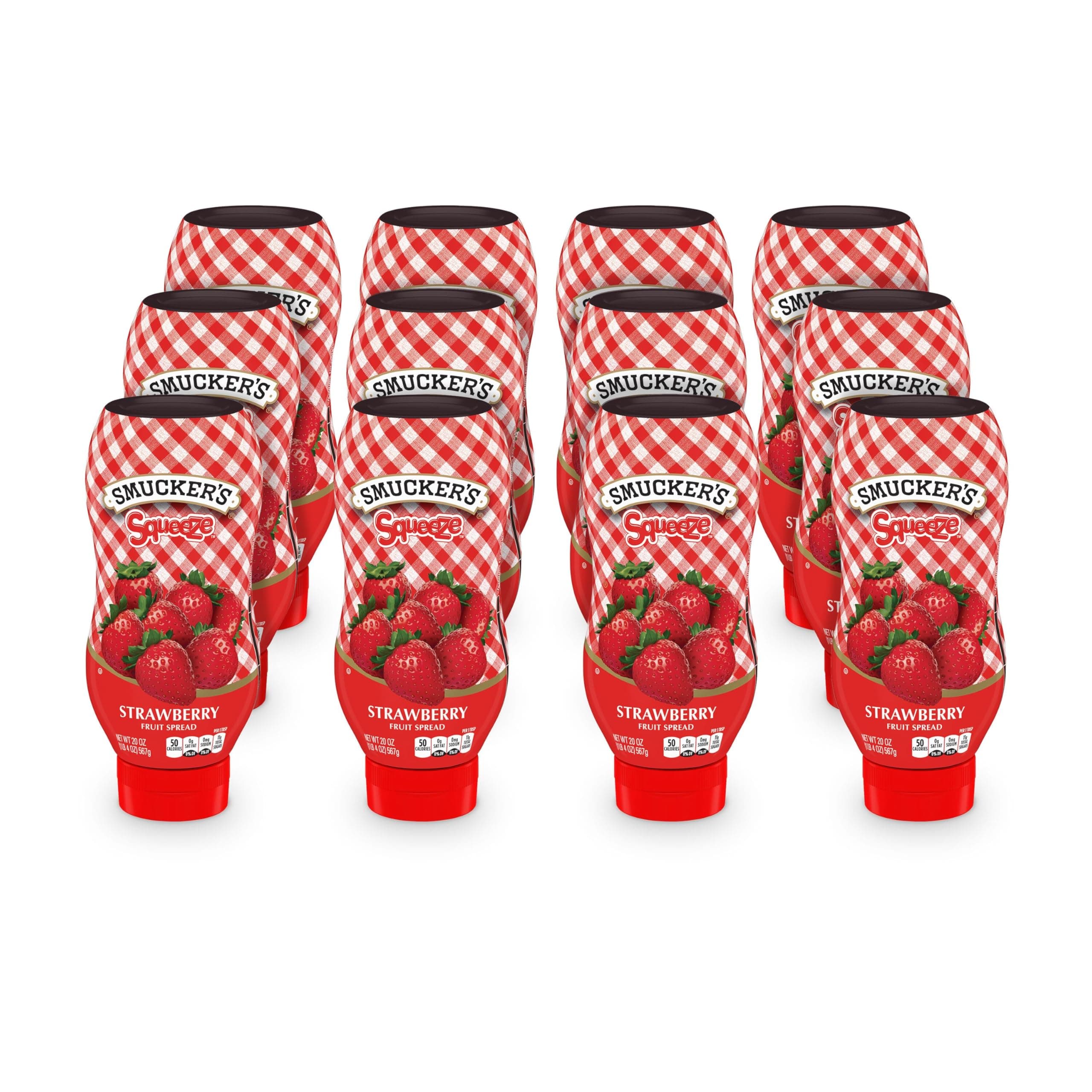Squeeze Strawberry Fruit Spread, 20 Ounces (Pack of 12)