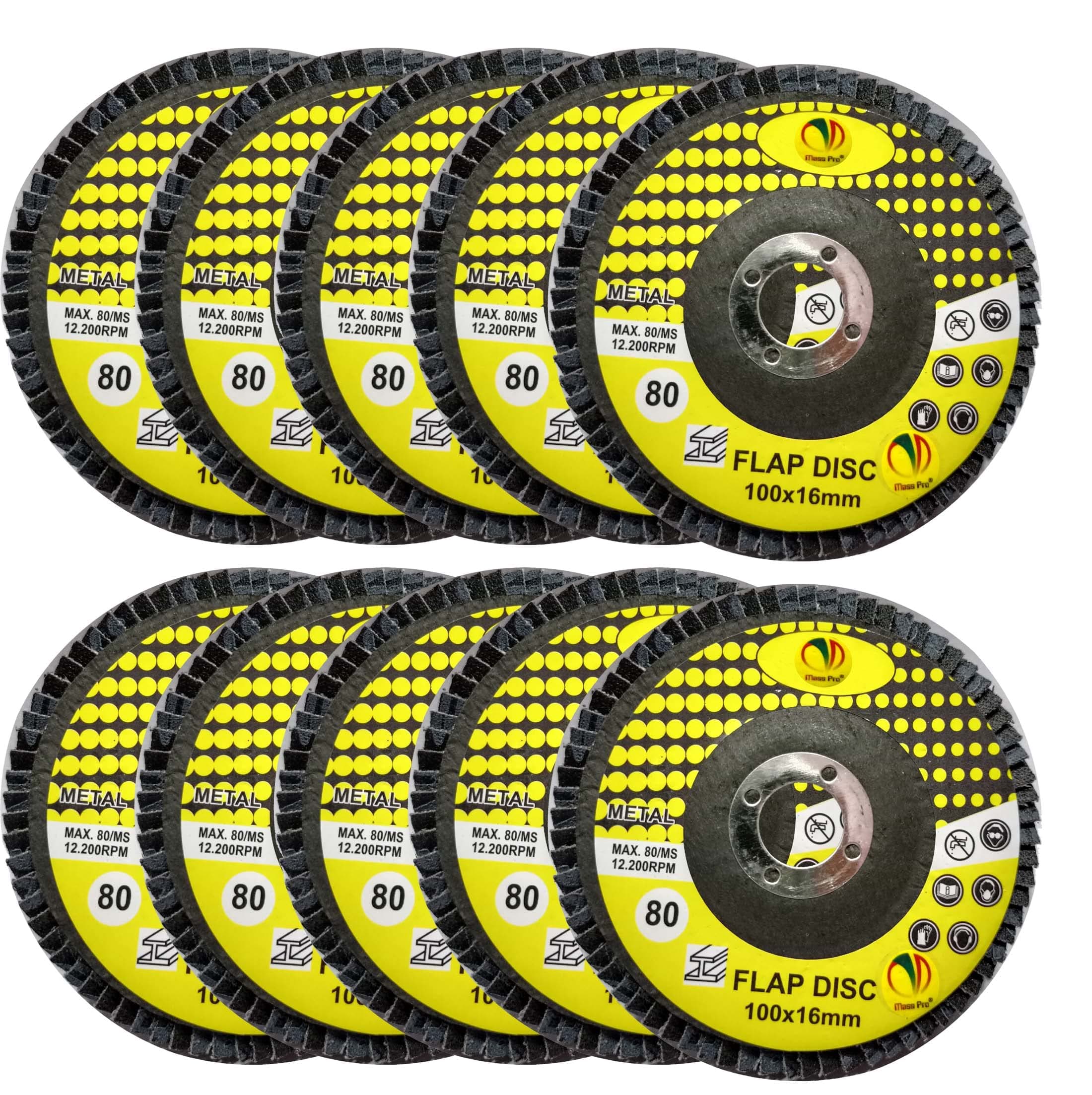 10Pcs Flap Disc 4" inch Abrasive Flap Wheel Round Flap Discs