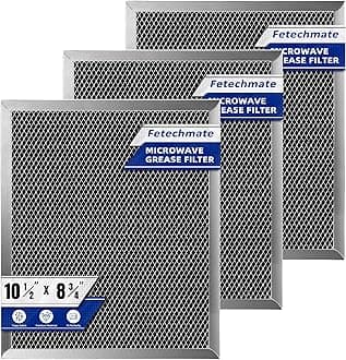 97007696 Charcoal Filter Replacement for Range Hood 41F Grease Filter 6105c 8-3/4" x 10-1/2" Aluminum Mesh Charcoal Carbon Filter Compatible with Most Brand Stove Vents -3 PACKS by Fetechmate