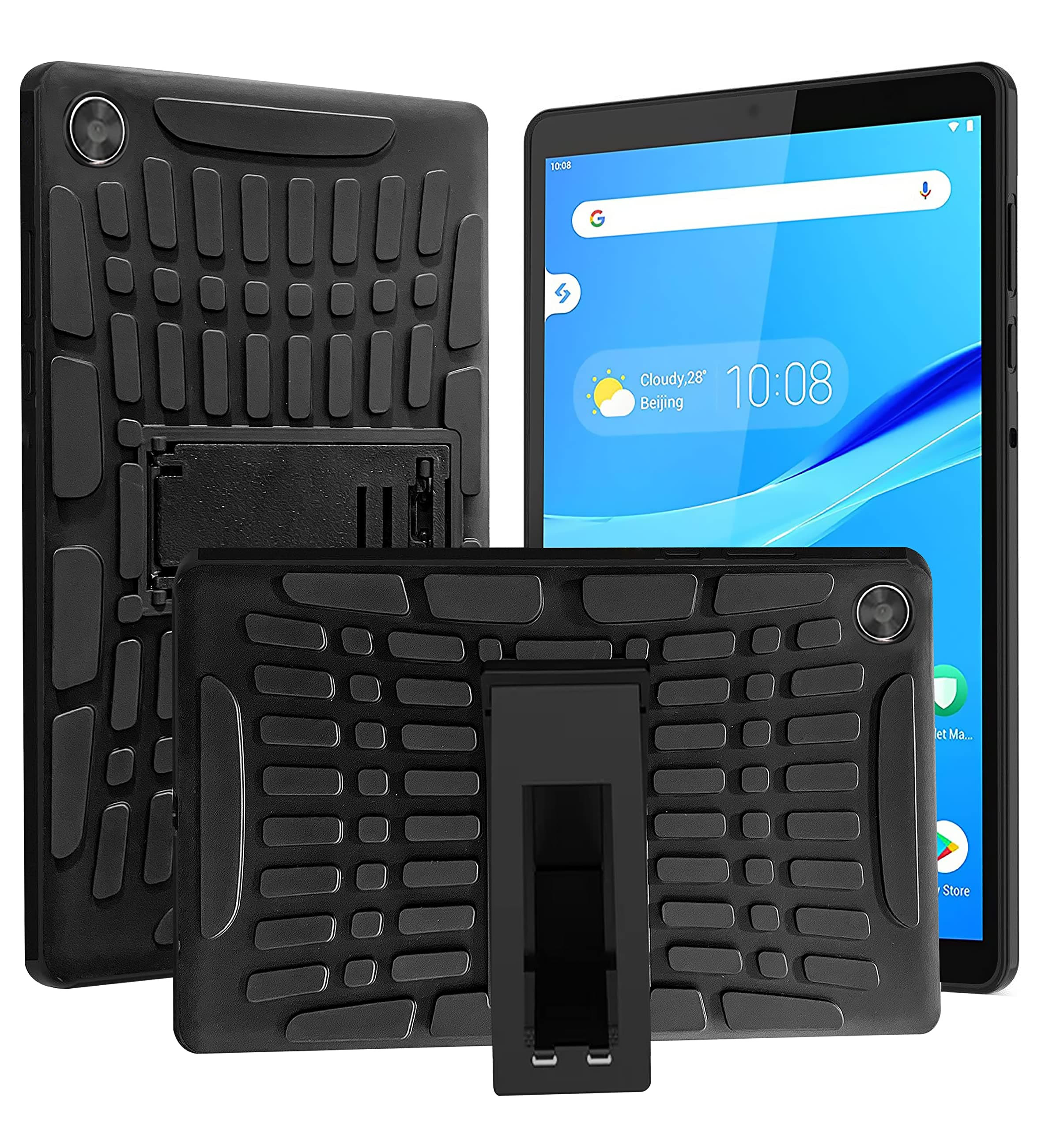 TGK Defender Stand Back Case Cover for Lenovo Tab M8 HD 2nd Gen/Tab M8 HD 3rd Gen 8 inch, Black