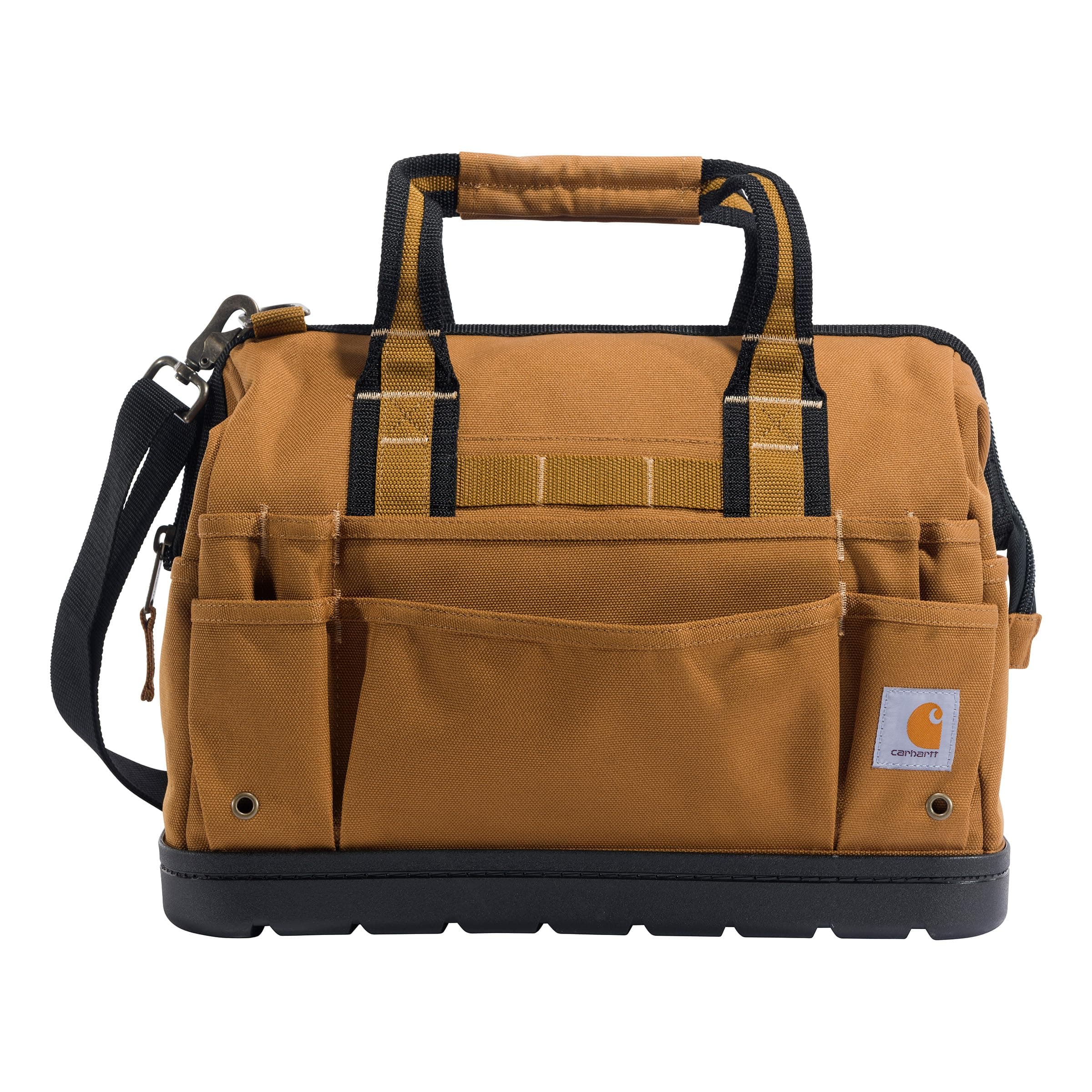Carhartt Onsite Tool Bag, Durable Water-Resistant, Tool Storage Bag, Heavyweight w/Molded Base, 16-Inch, Carhartt Brown