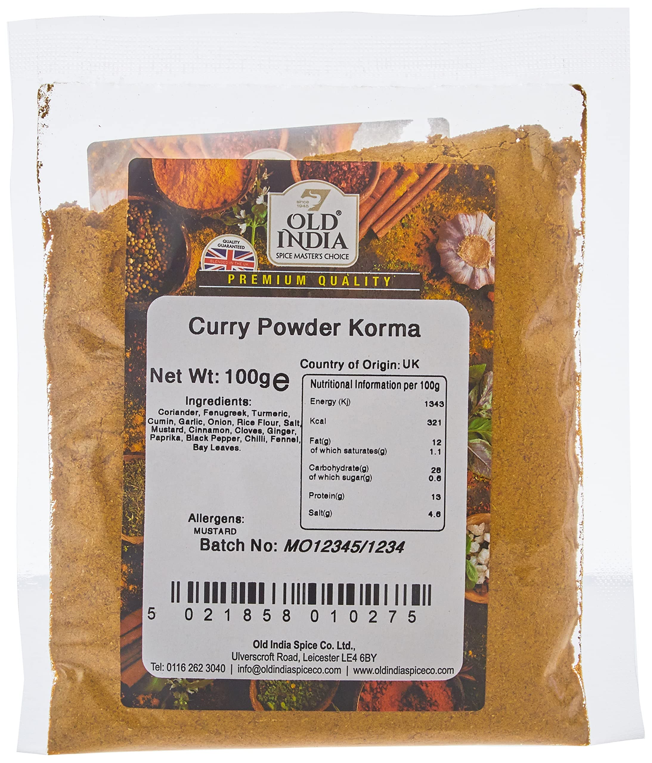 Old India Curry Powder Korma 100g