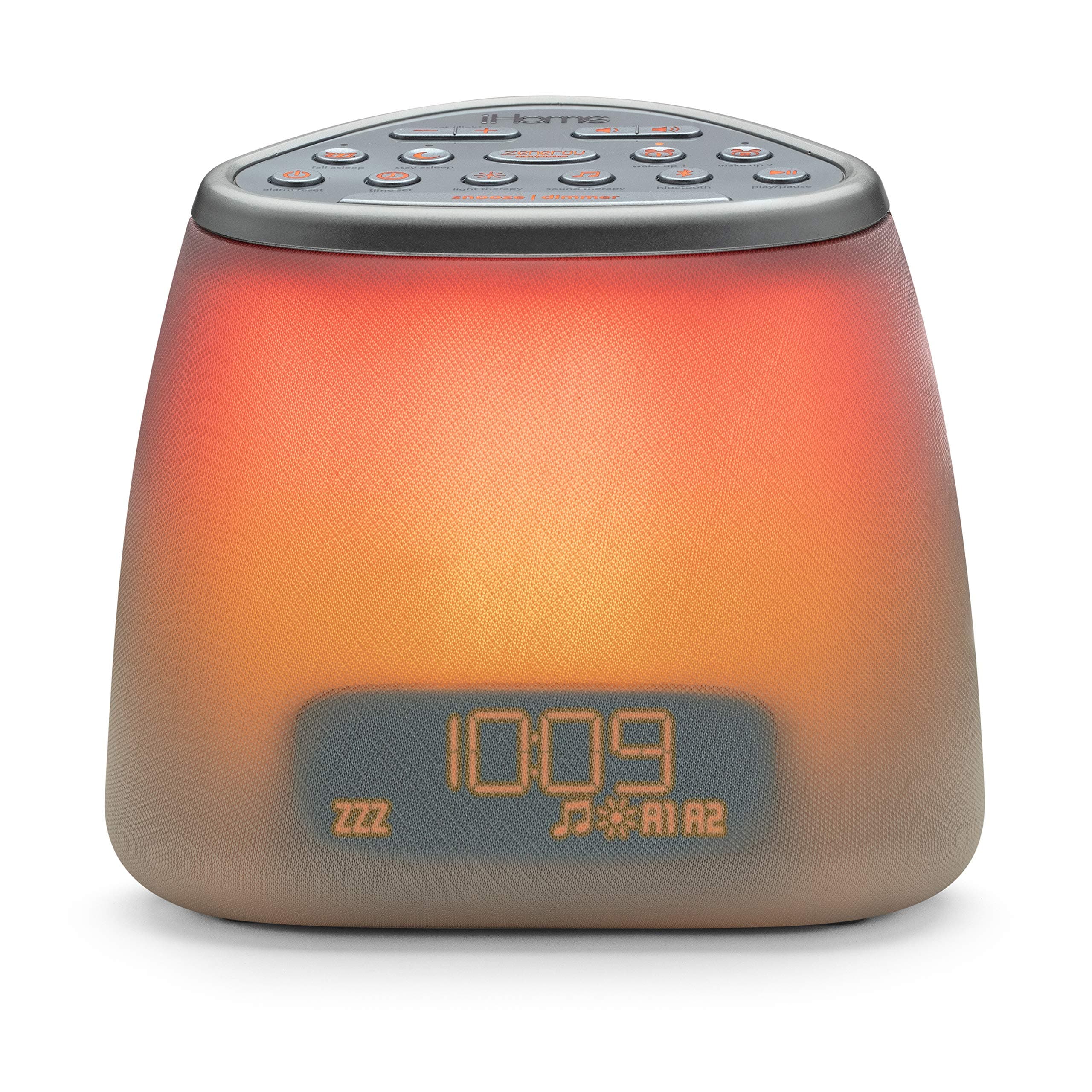 iHome Zenergy Dream Mini iZBT7 Bluetooth Bedside Sleep Therapy Machine, Anti-Anxiety, Stress Relief, Sound Therapy, Light Therapy, LED Color Blending, Bluetooth Speaker and Sleep Timer