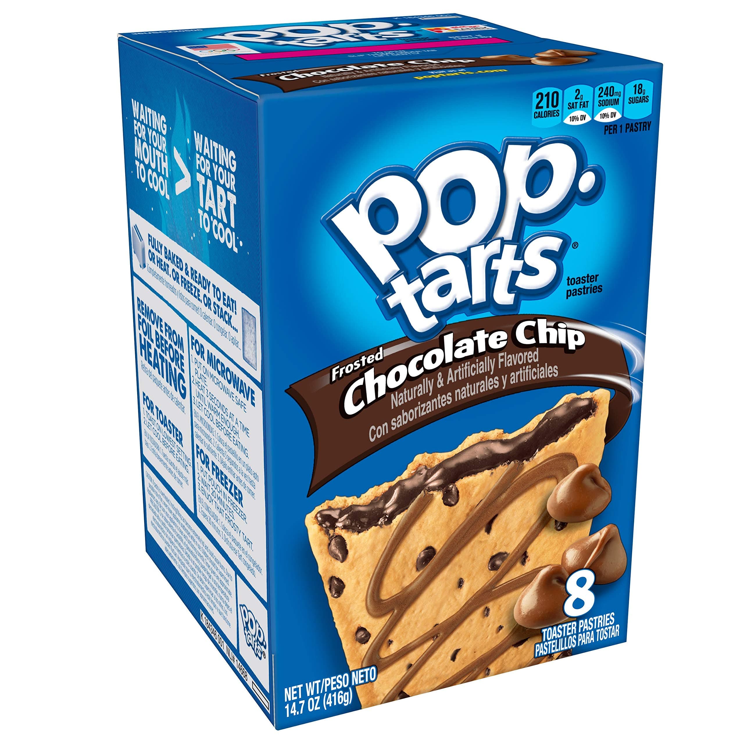 Kellogg Pop Tart Frosted Chocolate Chip 8ct