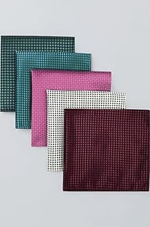 SHLAX&WING 5 Pieces Assorted Mens Silk Pocket Square Handkerchiefs Set