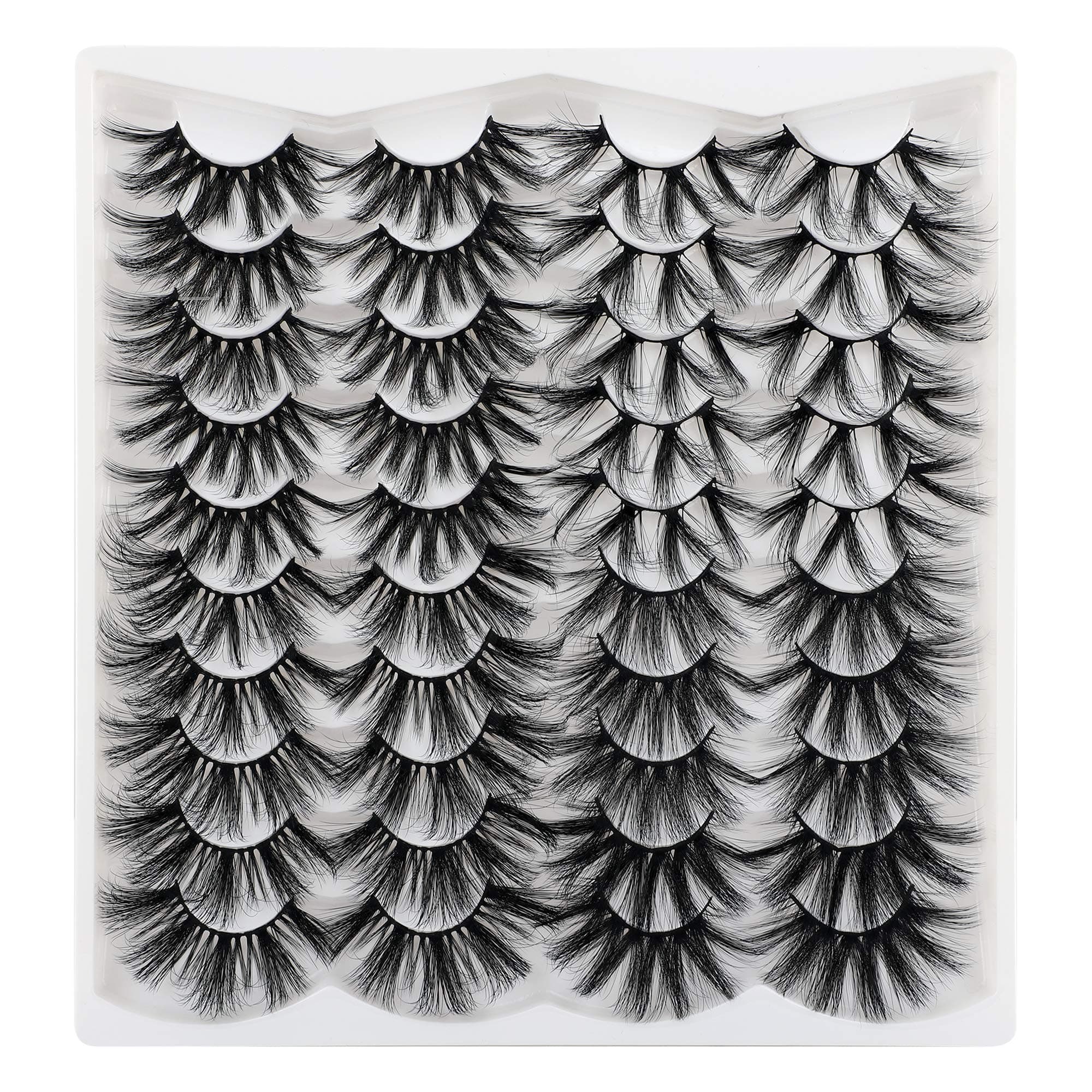 20 Pairs Lashes Wispy Eyelashes 4 Styles False Lashes Long Fake Eye Lashes Pack