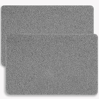Non-Slip Bathtub Mat, 2 Pack Anti Slip Shower Mat, Fast Drying Bathtub Mats, Foot Scrubber Mat, Anti Slip Mat for Tub, Floor, Bathroom, Kitchen, Home, Hotel (Grey 24"×16"+24"×16")
