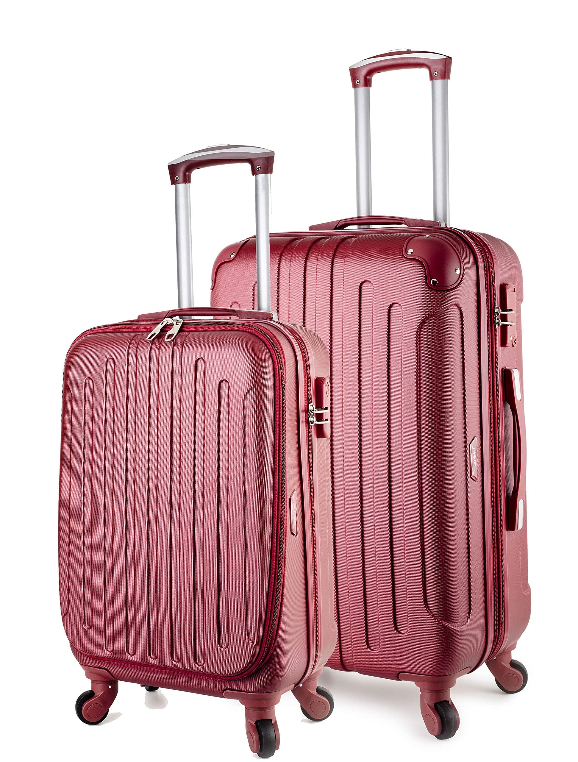 Victoria Luggage Lightweight Spinner Set (Red, 20" / 24")