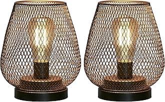 Set of 2 Metal Cage LED Lantern