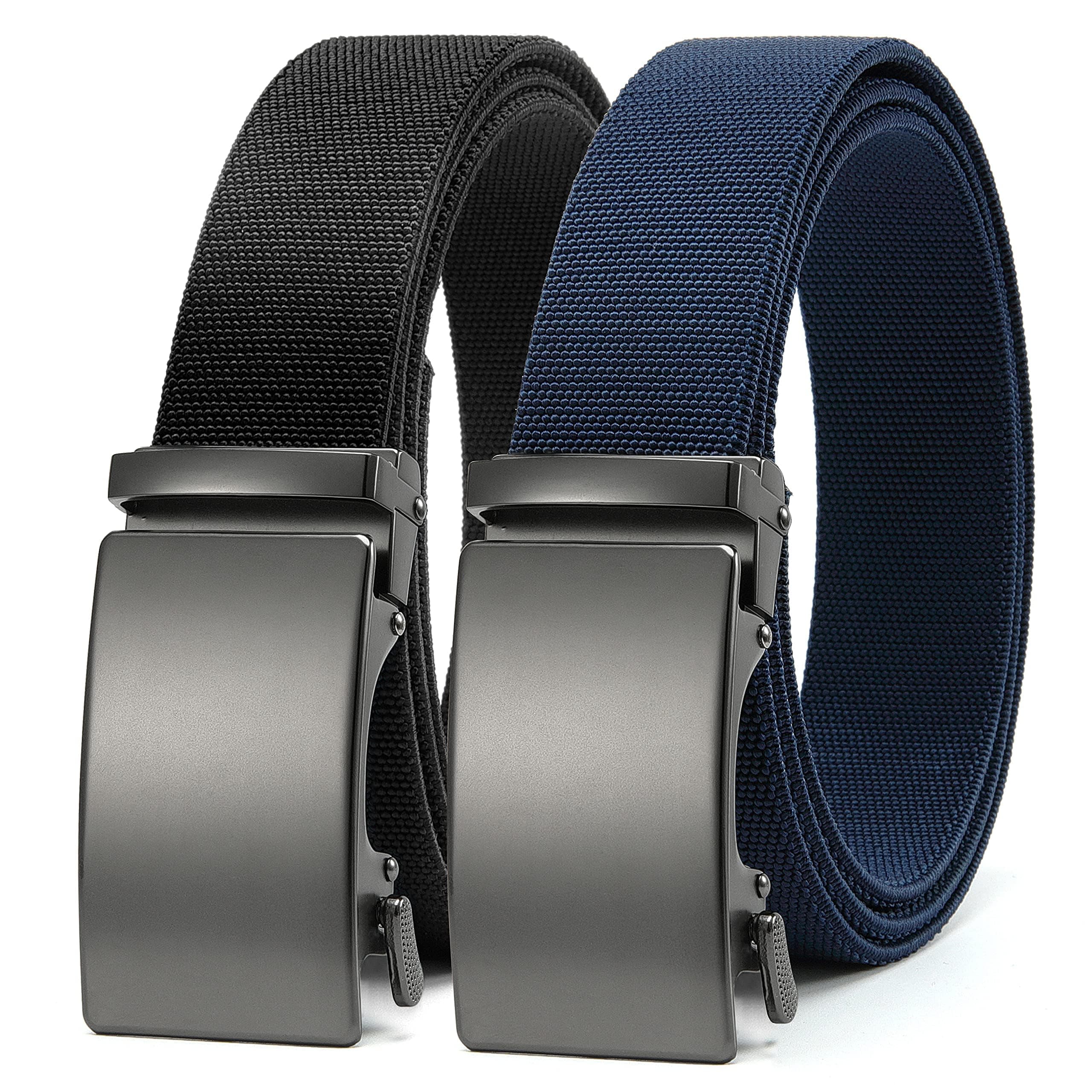 CHAOREN Mens Belt Stretchable - Elastic Golf Nylon Web Adjustable Belt - for Casual Wear