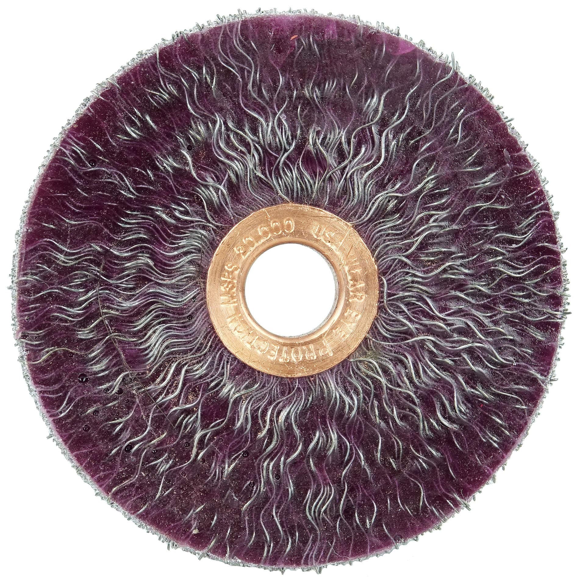 Weiler 35260 Polyflex Encapsulated Crimped Wire Wheel, 3" Small Diameter, 0.14" Steel Fill, 1/2" Arbor Hole, Made in The USA (Pack of 10)