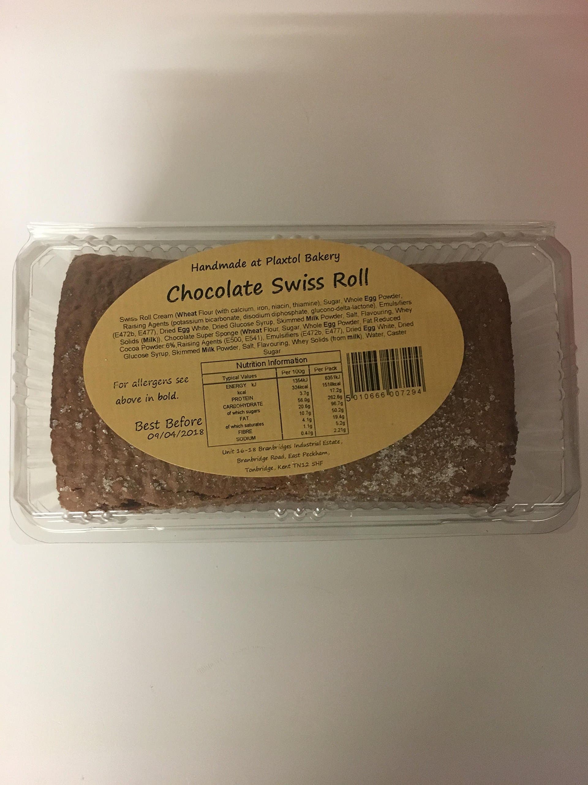 Handmade at Plaxtol Bakery - Chocolate Swiss Roll