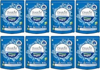 Diabliss Herbal Cane Sugar - Free from Chemicals/Artificial Sweeteners - Low Glycemic Index (GI) - 500g Pouch (500 g (Pack of 8))