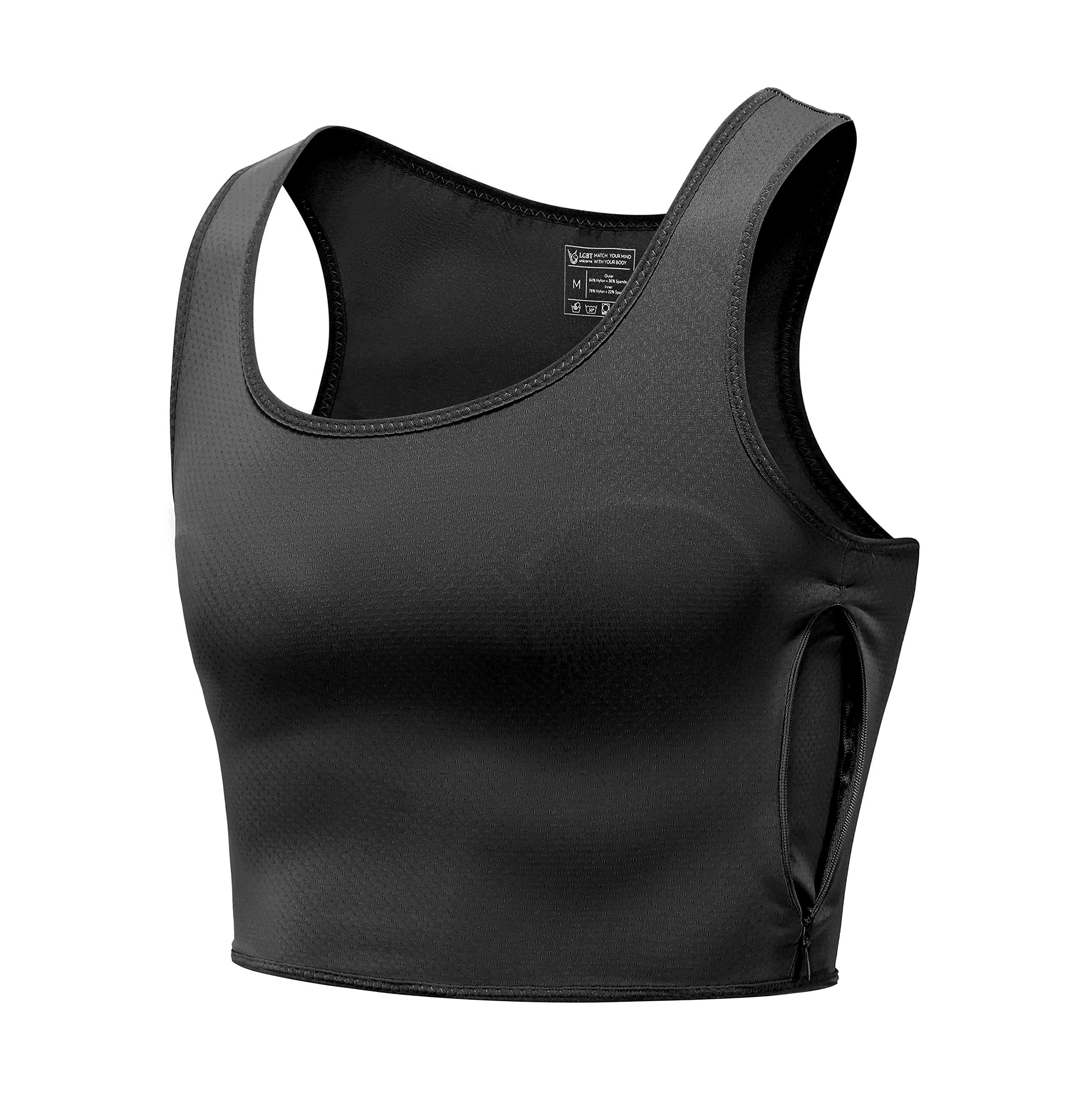 UNICORNS Chest Binder Trans, Adjustable Bindfree Sizing Design, Skin-Friendly & Breathable Cotton, with Covers Built-in