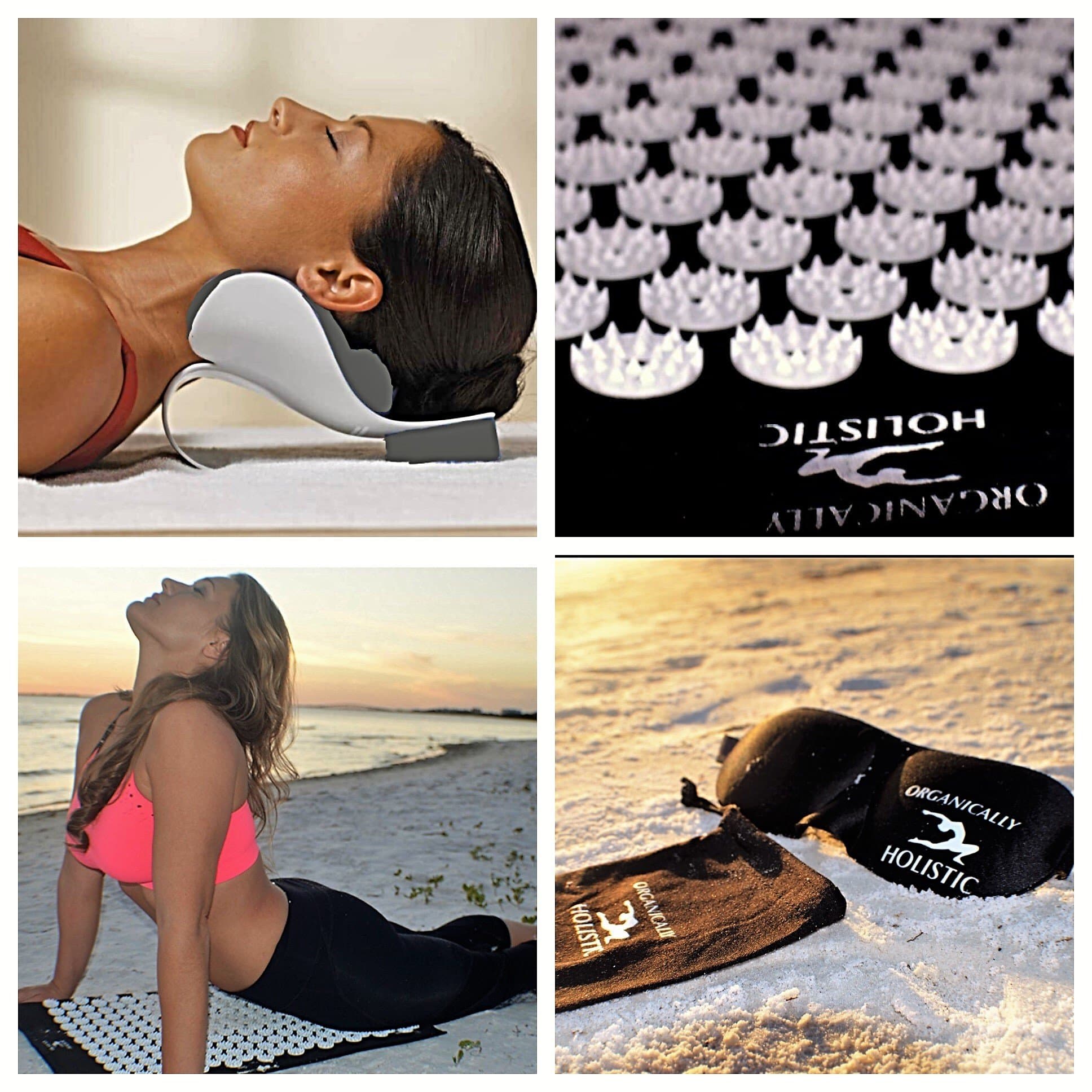 Get All This Acupressure Mat & Cervical Pillow Set for Neck, Back Pain Relief Muscle Stress & Relaxation Acupuncture Meditation Mat Set Includes 4 Items Acupressure MAT