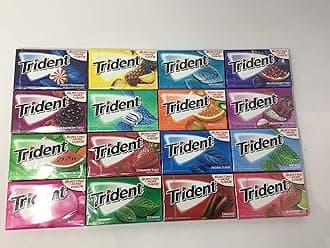 TRIDENT Sugar Free Gum Variety Assortment 16 Pack (16 Flavors)