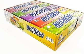 Hi-Chew Sticks Chewy Fruit Candies Variety Pack (Strawberry, Green Apple, Grape, Mango, Kiwi) 10-Pack