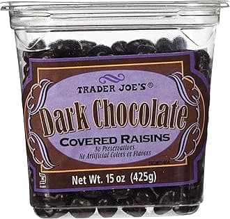 Trader Joe's Dark Chocolate Covered Raisins, 2 Pack