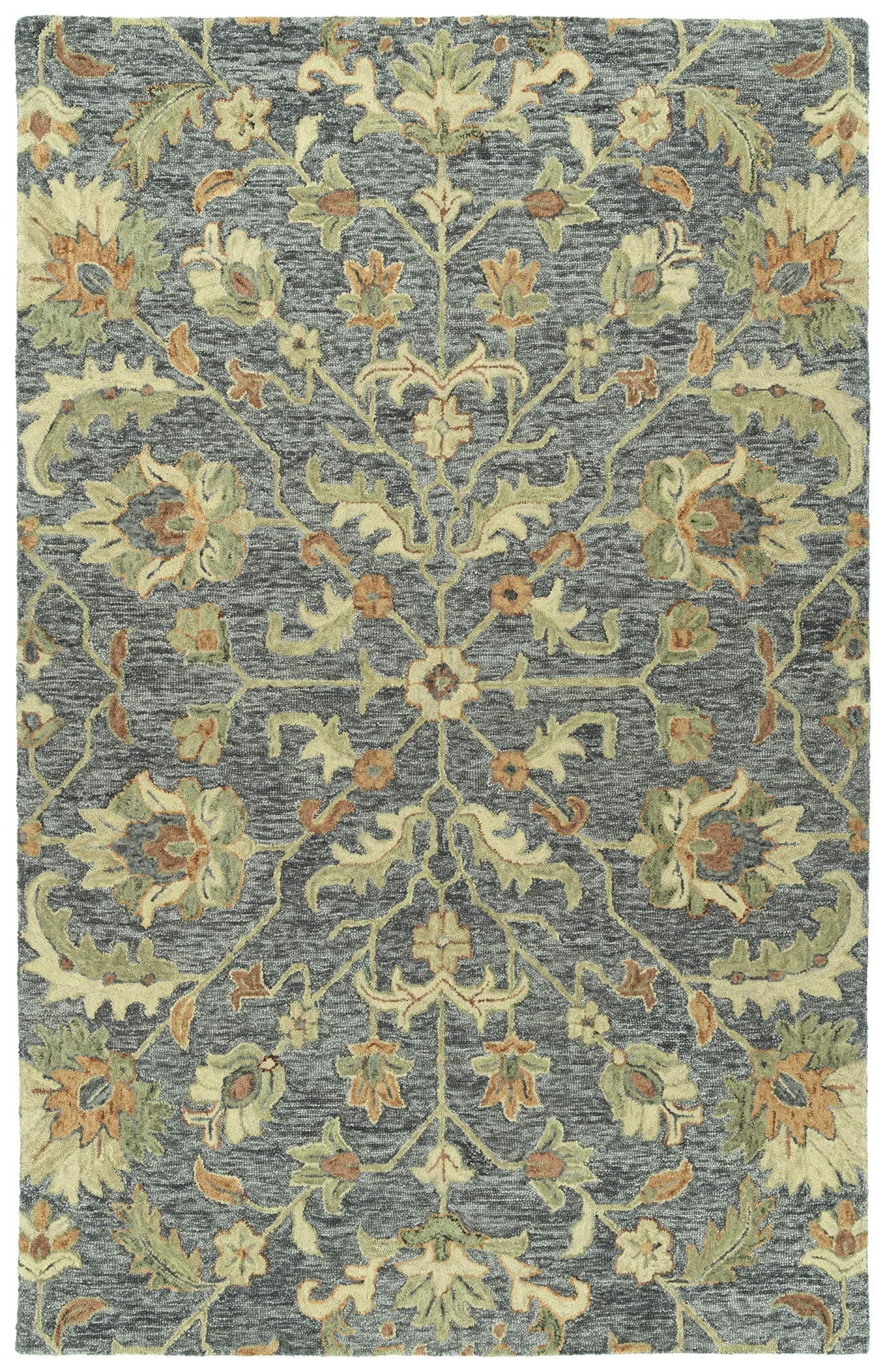 Kaleen 2' x 3' Wool Area Rug in Grey, Hand-Tufted Rachael Ray Agora Collection
