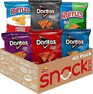 Frito-Lay Ruffles and Doritos Bold Variety Pack, 1 Ounce (Pack of 40)