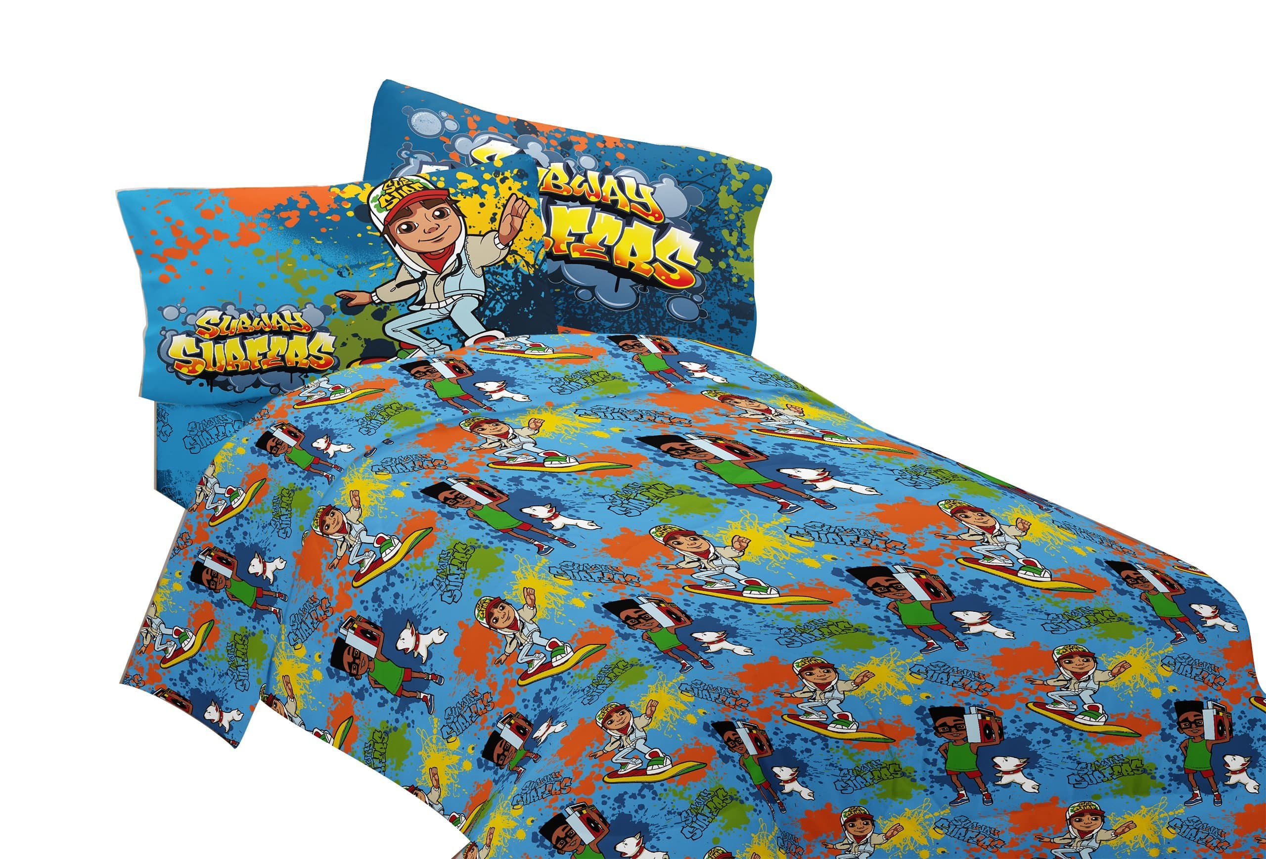 Subway Surfer Riding Away Sheet Set, Twin