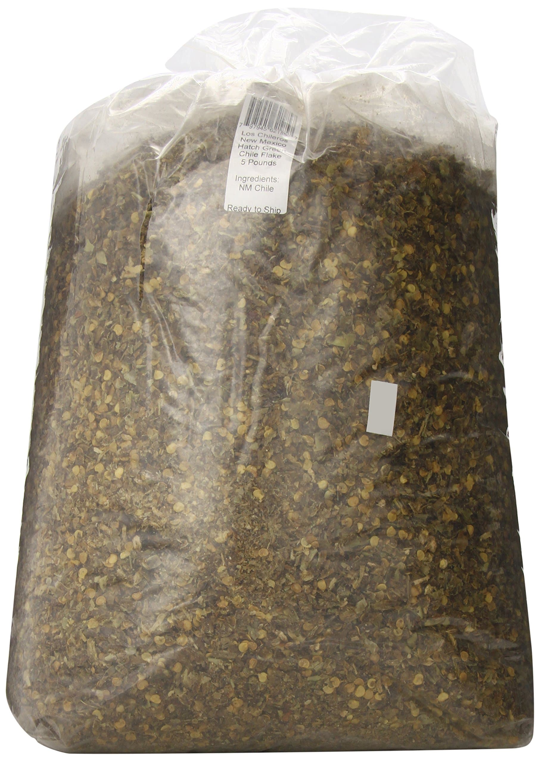 Los Chileros New Mexico Hatch Green Chile, Flake, 5 Pound