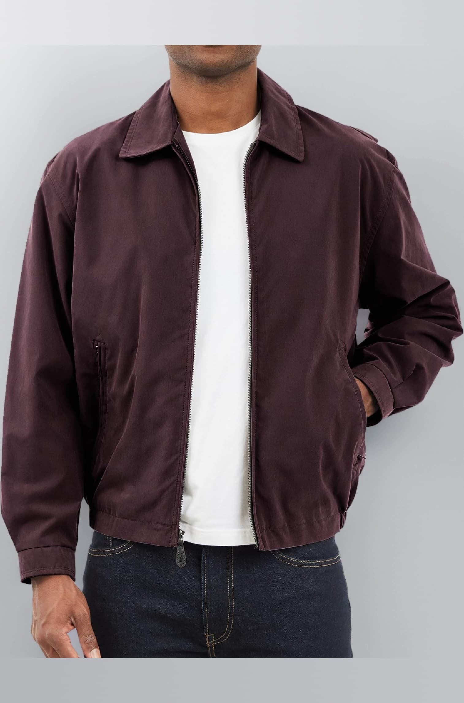 LONDON FOG Men's Auburn Zip Front Light Mesh Lined Golf Jacket