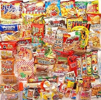 Japanese Dagashi Assortment Snacks Sweets Candies 180pcs Assortment (A Box Full of Dagashi)