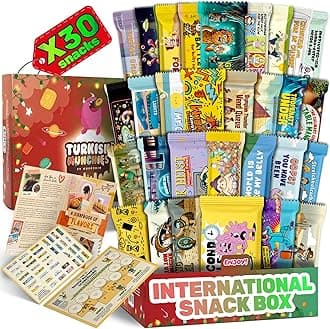 - International Snack Box, Unique Experience with Universal Exotic Candies and Treats from around the World, Gift-Ready Foreign Foods in Packages Inspired by European, Japanese and Korean Cultures