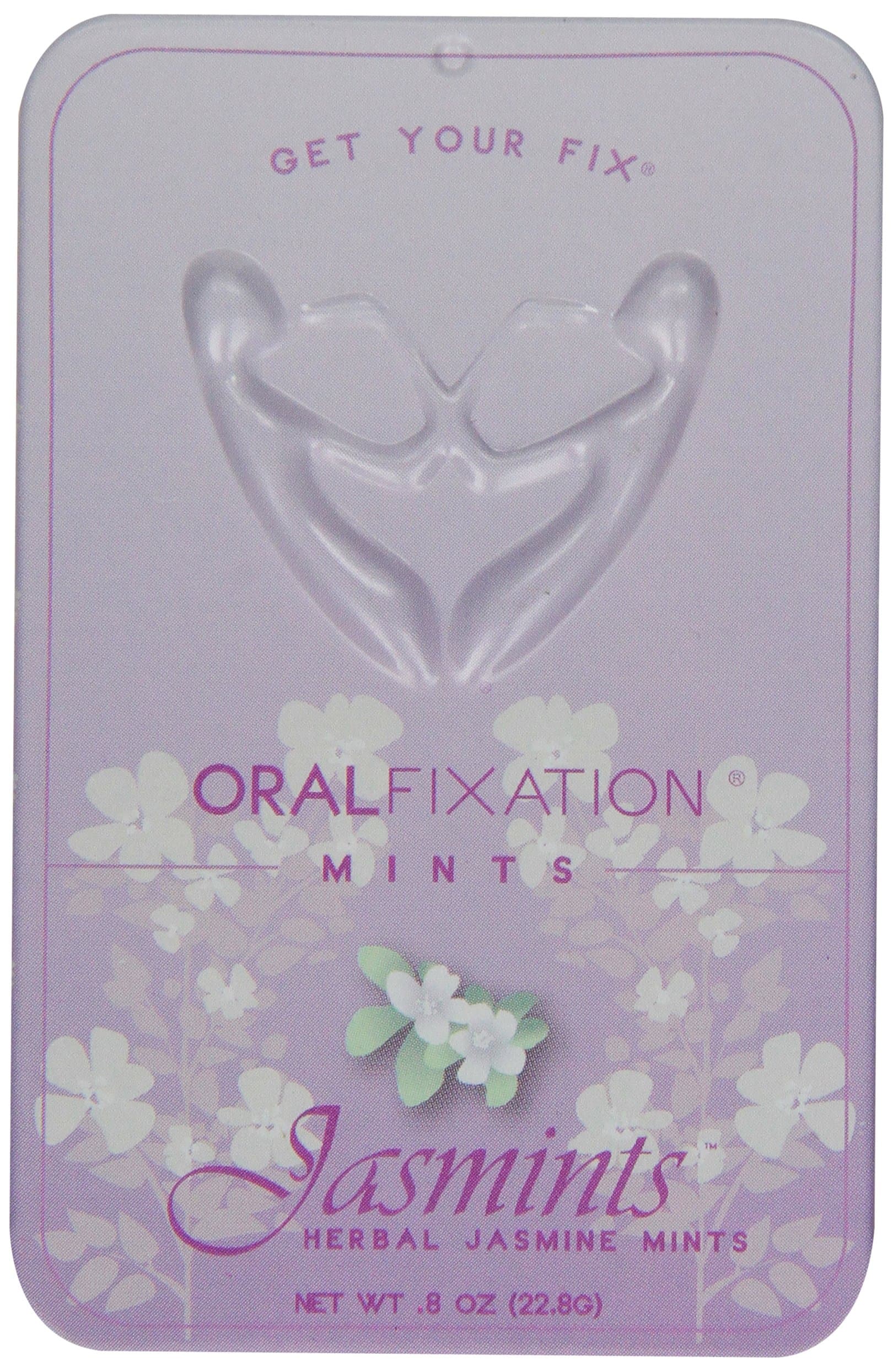 Oral Fixation Mints Jasmints, Herbal Jasmine, 0.8-Ounce Tins (Pack of 12)