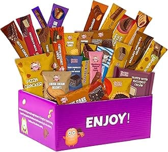 Turkish Foreign Snack Box, Gourmet Turkish Food Gift Box, Variety of Unique Sweets and Savory Snacks from Turkey - International Snacks Box - Full Sized Snacks - 24ct