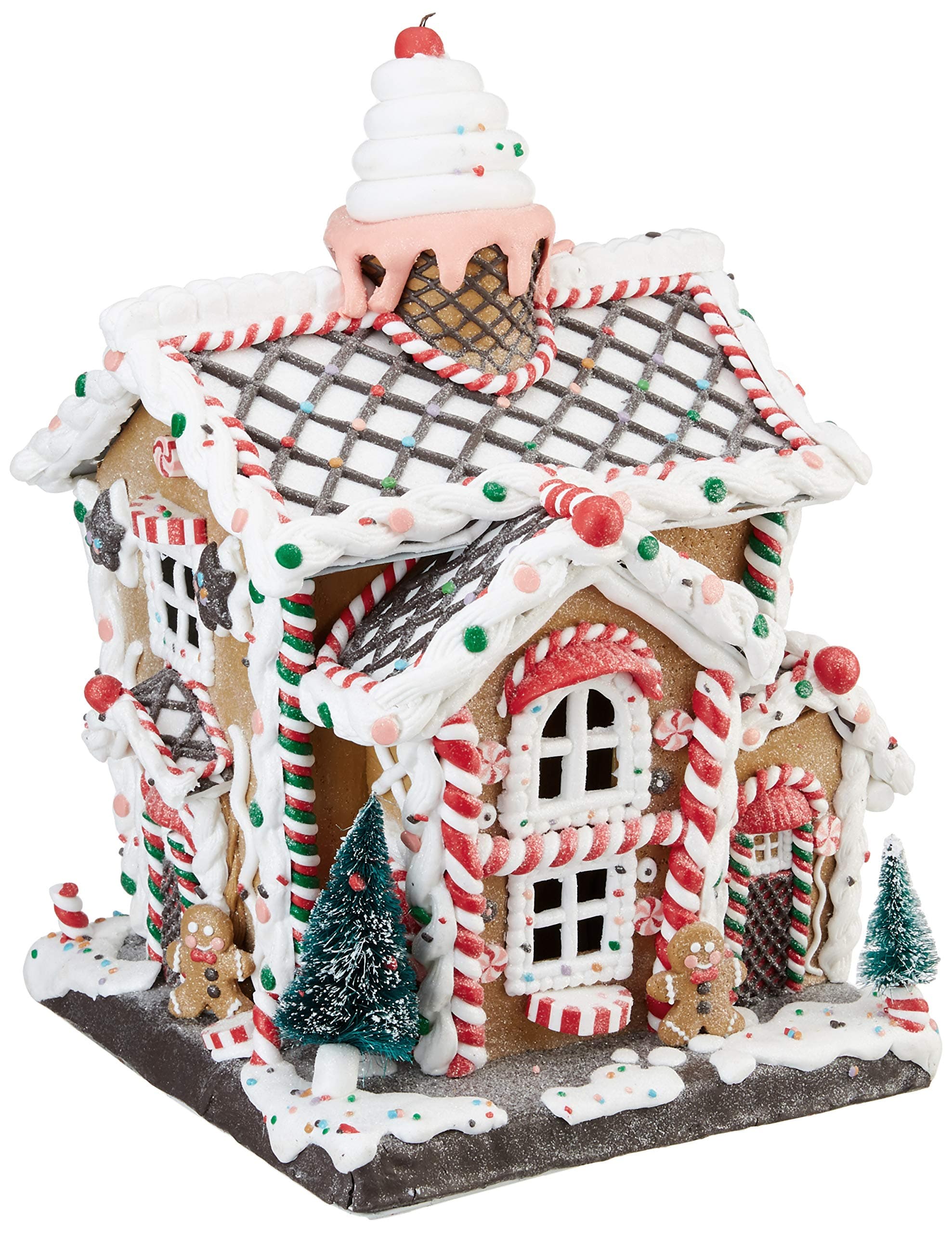 Kurt S. Adler 14-Inch Battery-Operated Light-Up Gingerbread House