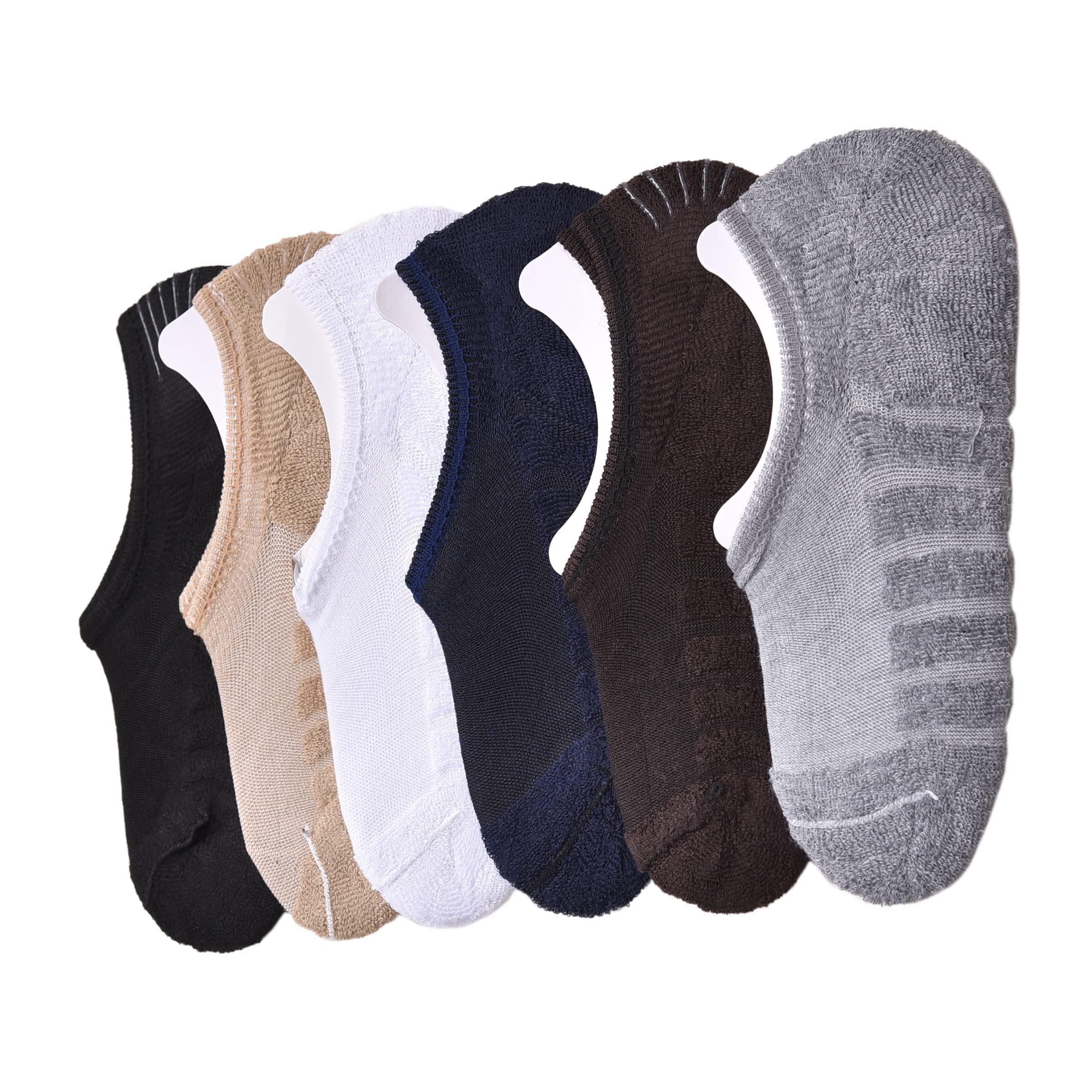 Men And Women Solid Cotton Low Cut Loafer Socks with Anti Skit Silicon (Free size)