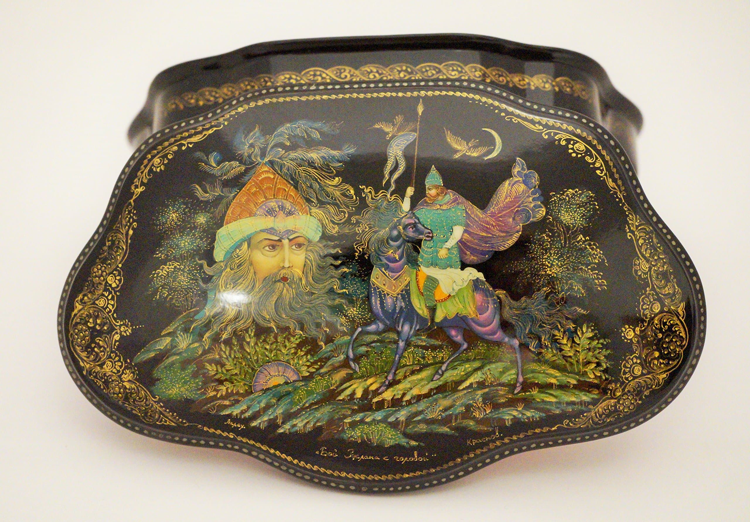 Russian Lacquer Palekh Box "Ruslan and Ludmila"