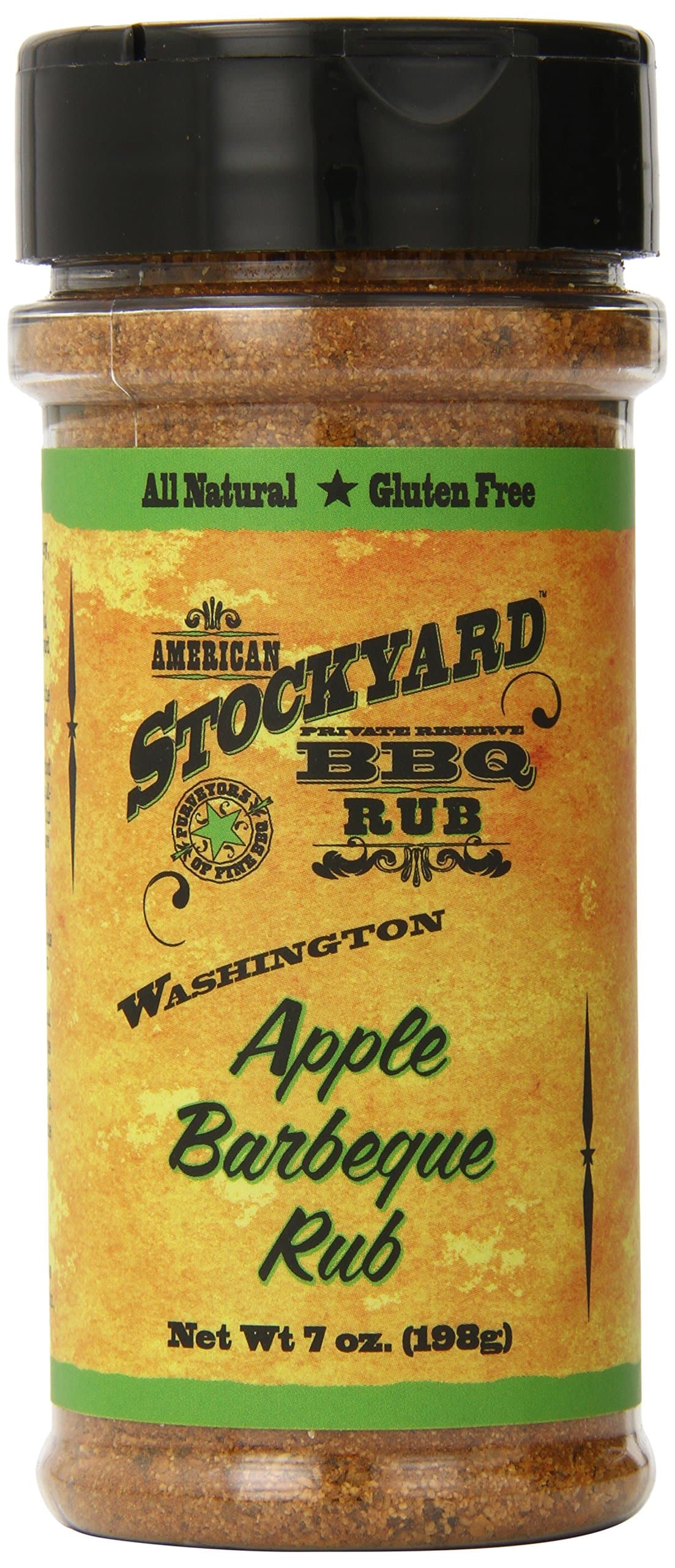 American Stockyard - Washington Apple Organic BBQ Rub - Small Batch Made in Kansas City, USA - 7oz - All Natural Spice Blend
